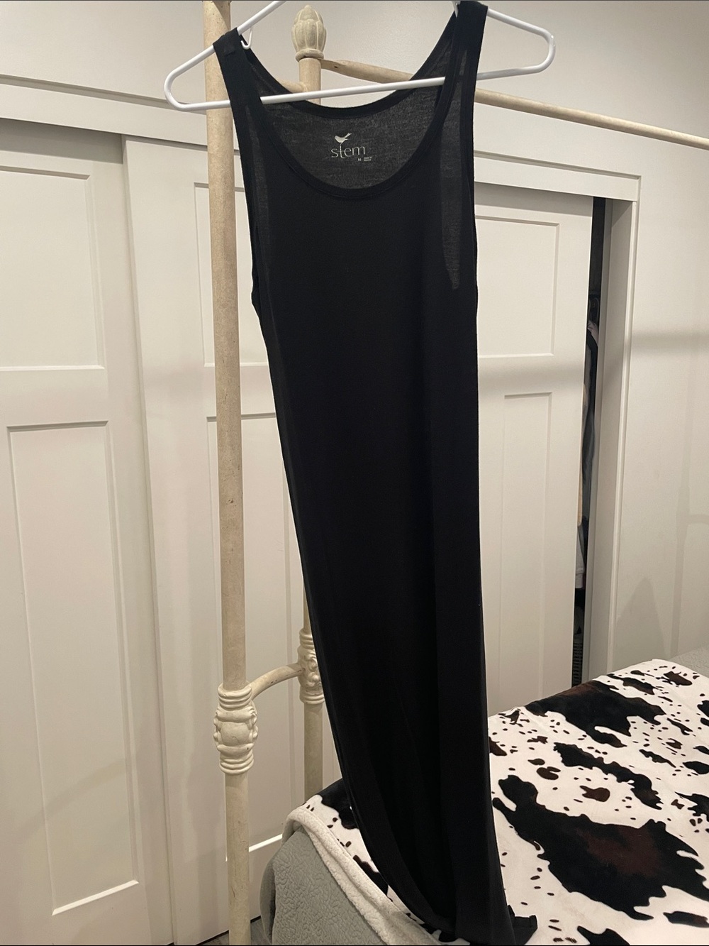 Stem Black Sleeveless Maxi Slip Dress